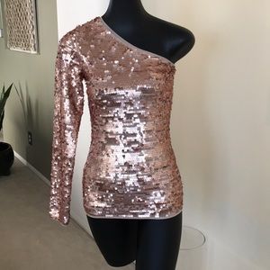 BCBGMAXAZRIA sequin Top